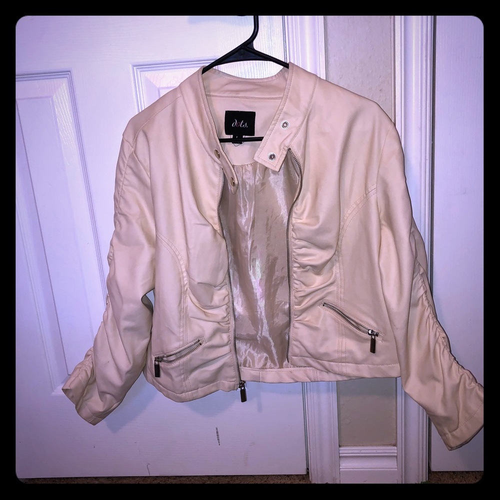 Cream leather jacket
